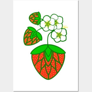 Strawberry Design Posters and Art